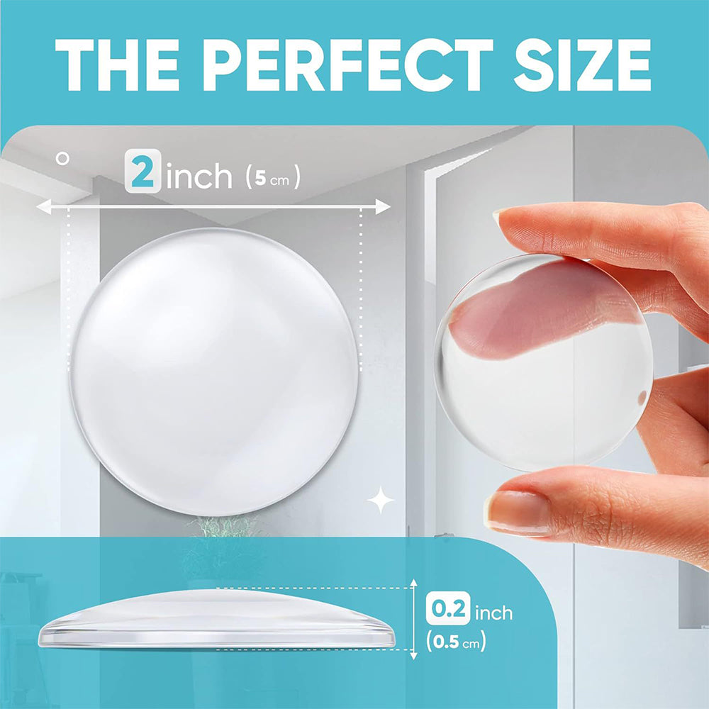 6Pcs Clear PVC Door Bumpers Reusable Adhesive Pads for Noise Reduction Wall Protection