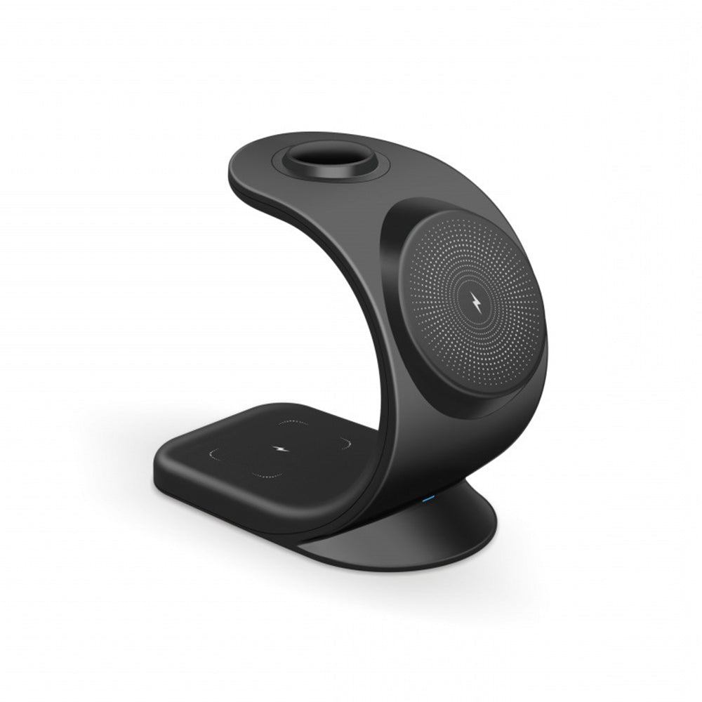 3-in-1 Magnetic Wireless Charging Station 15W Fast Charger for iPhone12 13 Black