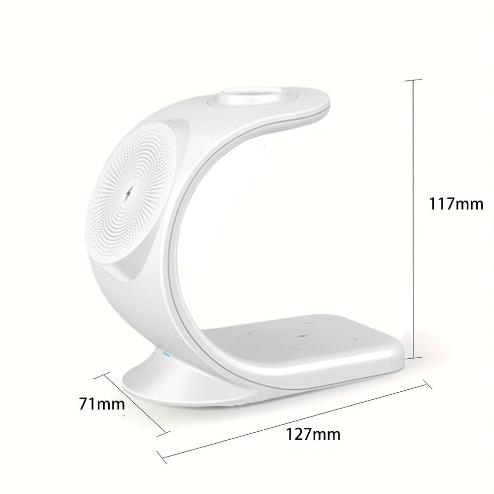 3-in-1 Magnetic Wireless Charging Station 15W Fast Charger for iPhone12 13 White