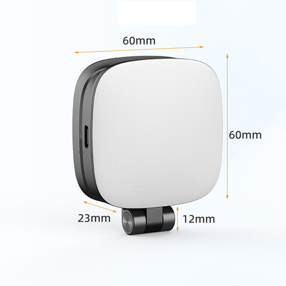 Magnetic Folding LED Fill Light with Makeup Mirror for Phone Selfies & Makeup Black