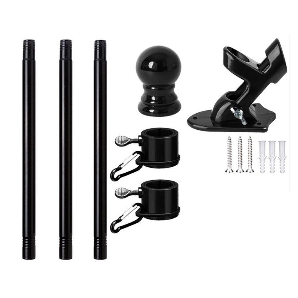 Outside House Flag Pole Kit Metal Porch Flagpole with Bracket