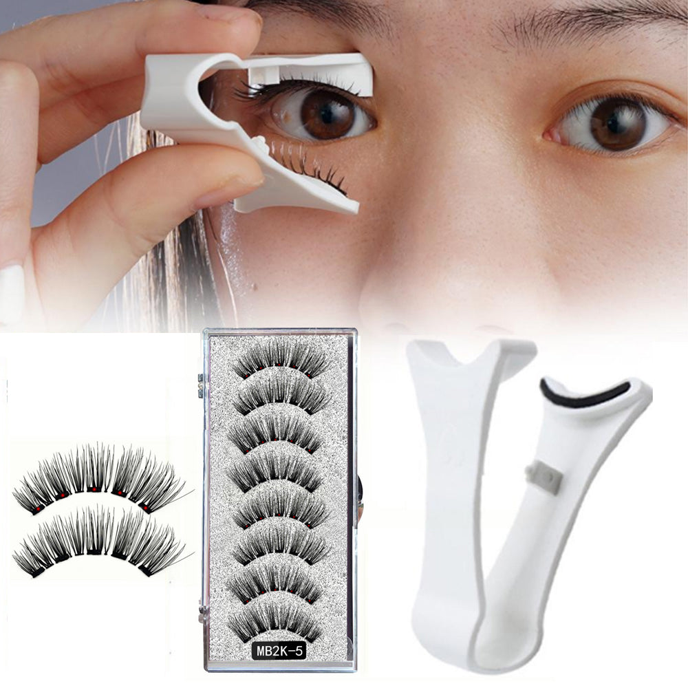 4 Pairs of False Eyelash Set Curler Clip Quantum Kit 3D Eye Lashes Tool Style 2