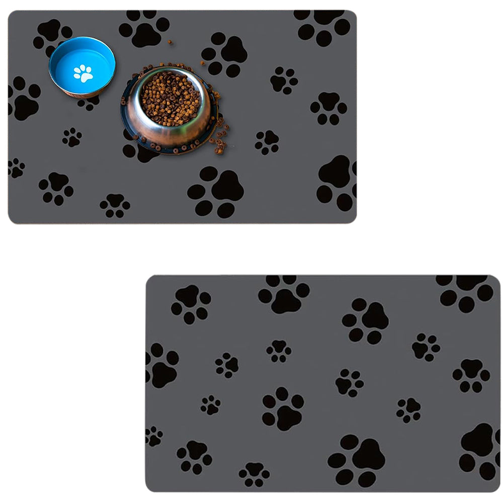 Pet Quick Dry Food Mat Absorbent Dog Feeding Mat for Food and Water Style 1