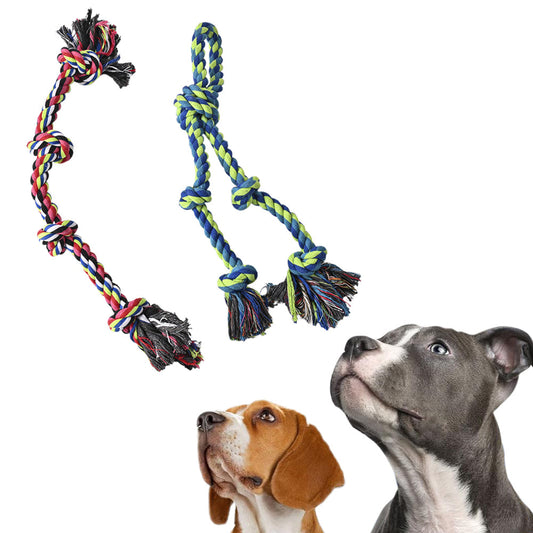 2Pcs Puppy Teething Rope Toys for Small Dogs Interactive Cotton Teething Ropes