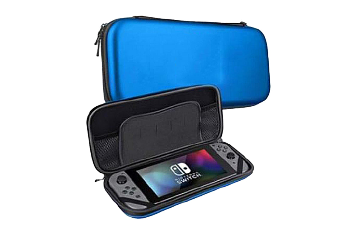 Switch Game Case Protective Hard Shell Travel Pouch Switch Carrying Case for Console Accessories-Blue