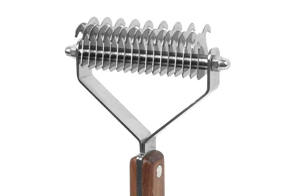 Large 2-Sided Undercoat Rake For Dogs And Cats Pet Grooming Brush Dematting Comb