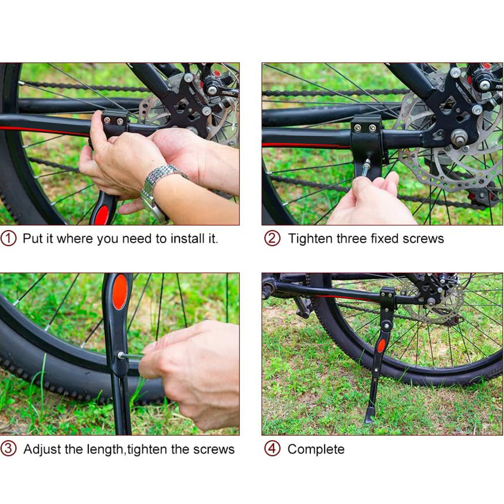 Adjustable Rear Kick Bike Stand Prop Side Bicycle Mountain Bike Stand