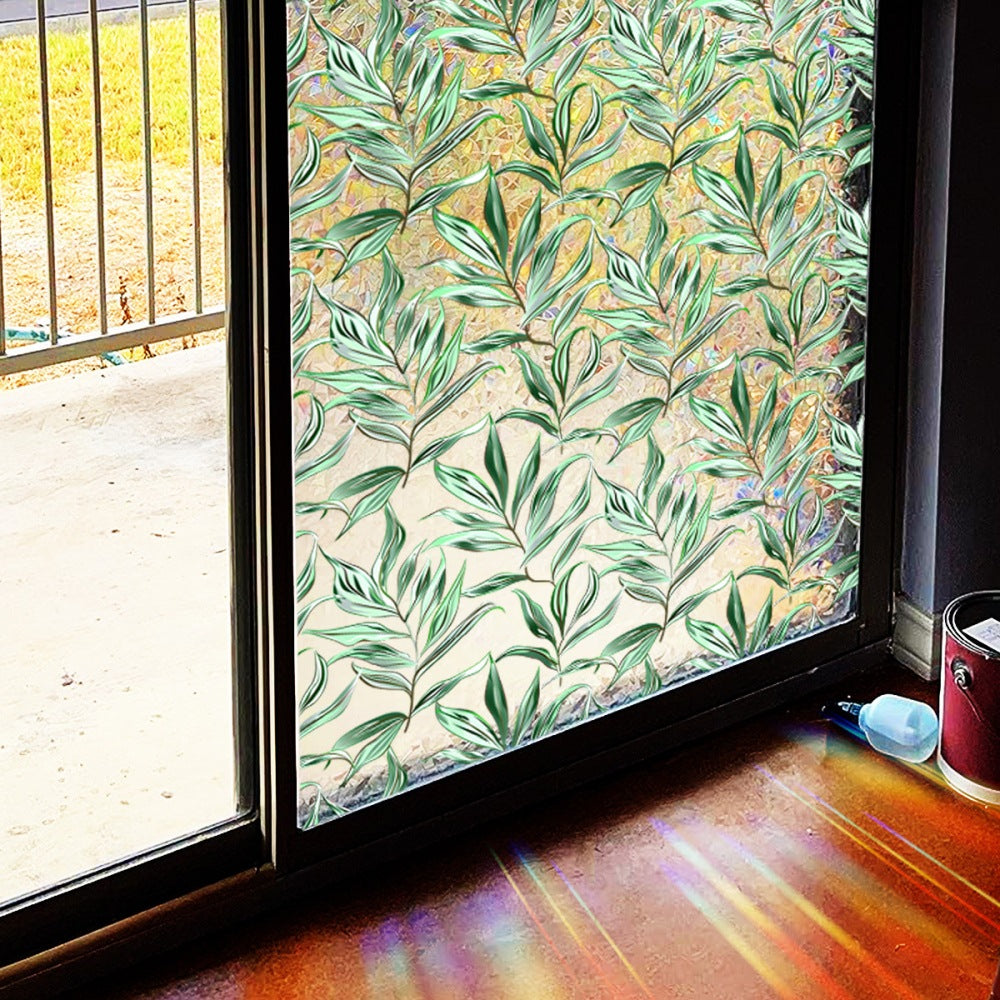 2Pcs Glass Window Privacy Static Cling Frosted Sticker Covering Film Style 1