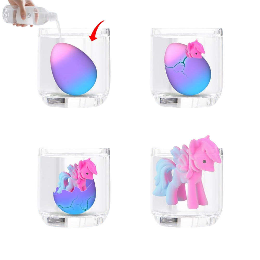 6PCS Unicorn Hatching Rainbow Eggs ¨C Magic Growing Toy Set for Kids