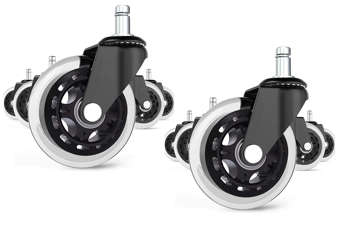 10Pcs 3 Inch Office Chair Caster Replacement Rolling Caster Grip Ring Universal Swivel Wheel