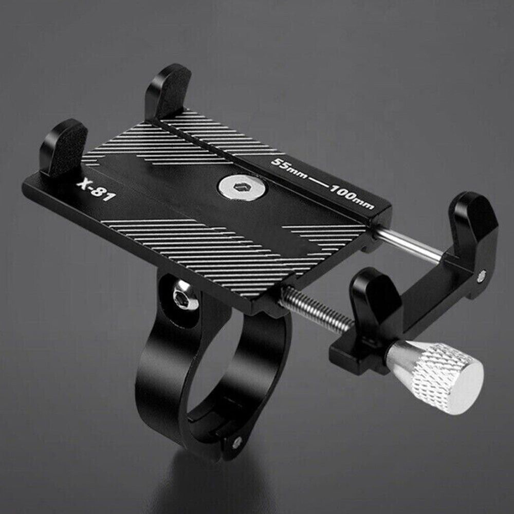 Mobile Phone Holder for Bike Handlebar Aluminium Alloy Phone Mount for Bicycle Motorcycle Black