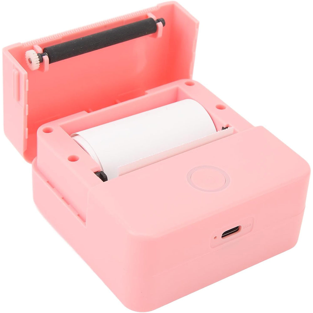 Bluetooth Mini Pocket Printer Thermal Printer Inkless Photo Printer for Learning Assistance Study Notes Pink