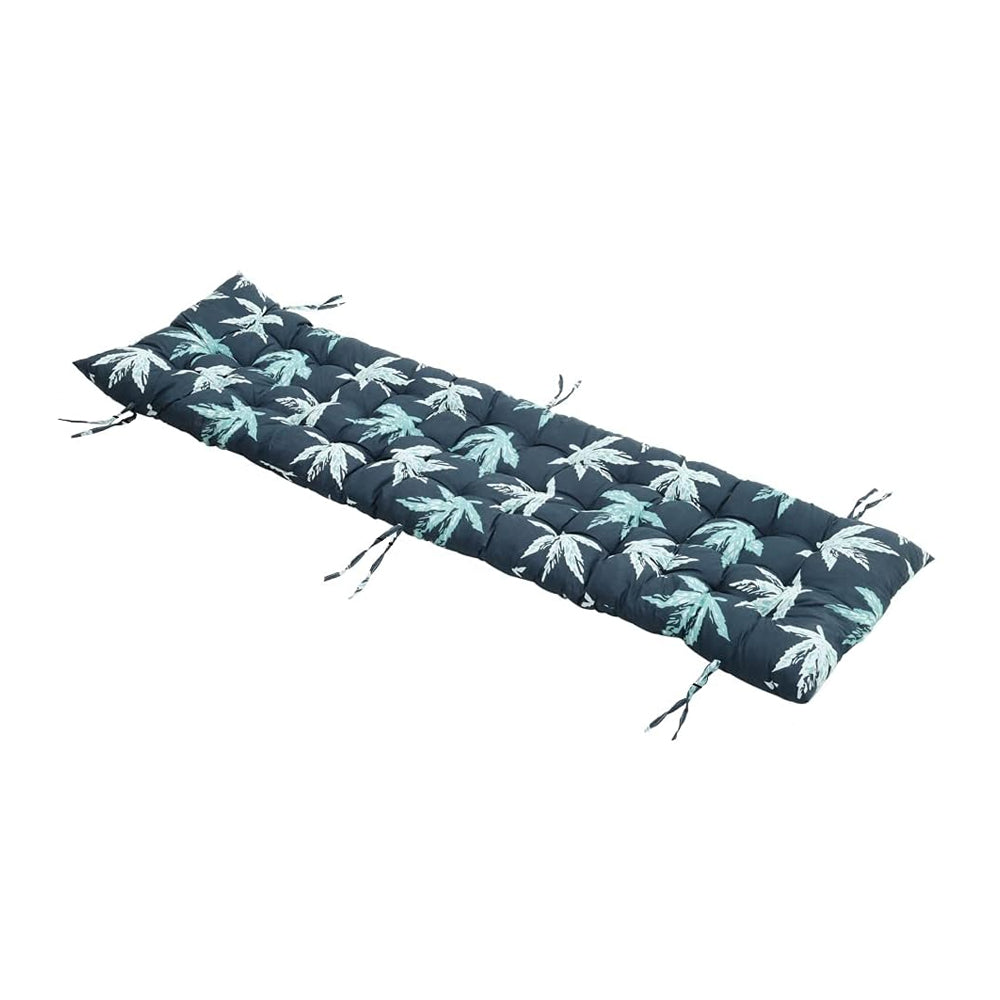 Patio Lounge Chair Cushion Floral Printed Lounger Cushions with Ties Dark Green