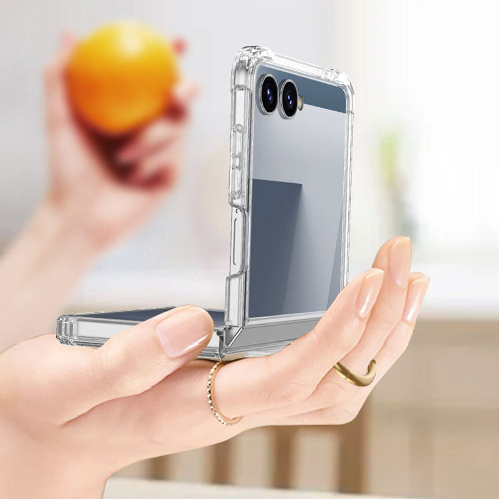 Case and Back Glass Protector for Samsung Galaxy Z Flip 8 7 - Black
