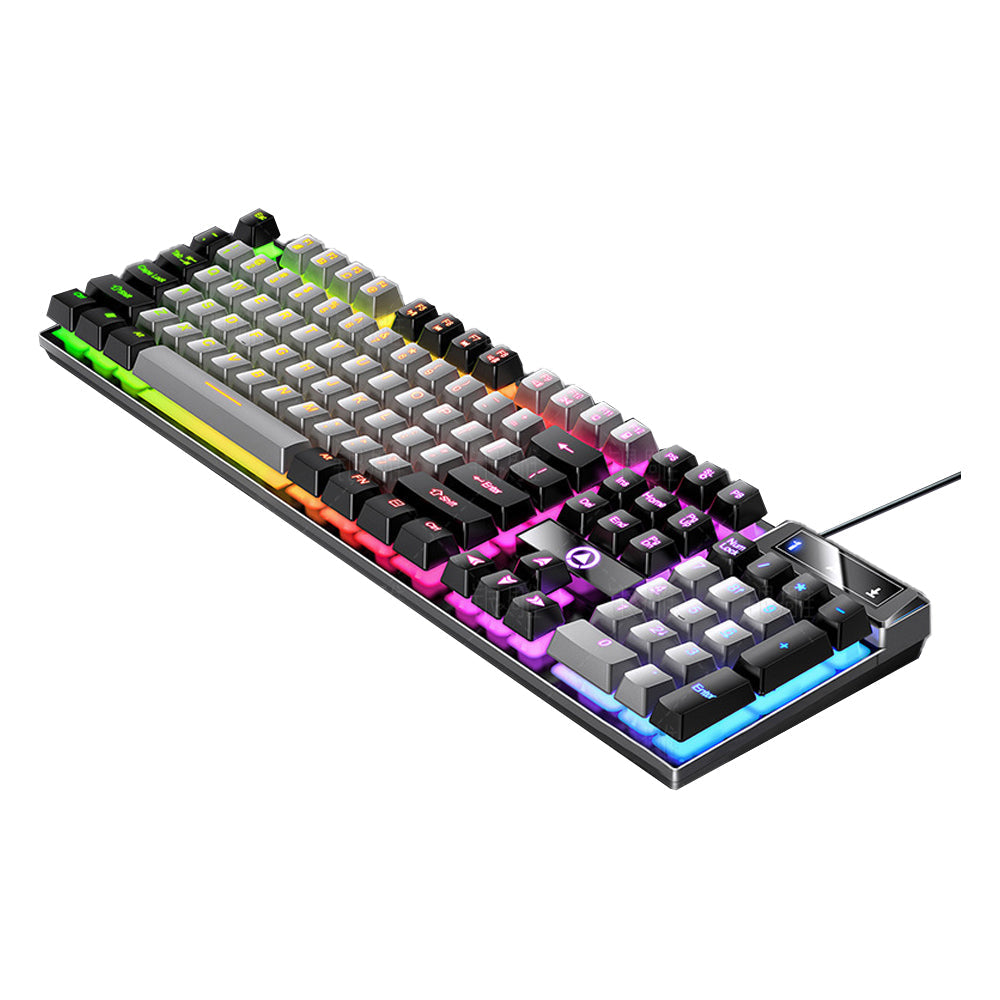 104 Keys Mechanical Gaming Keyboard Wired Backlit Keyboard Black