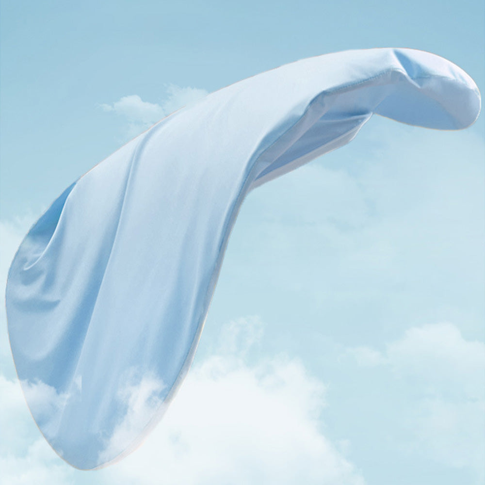 Summer Cooling Pillow Cases for Hot Sleeper Soft Breathable Absorbs Heat Solid Pillowcase Blue