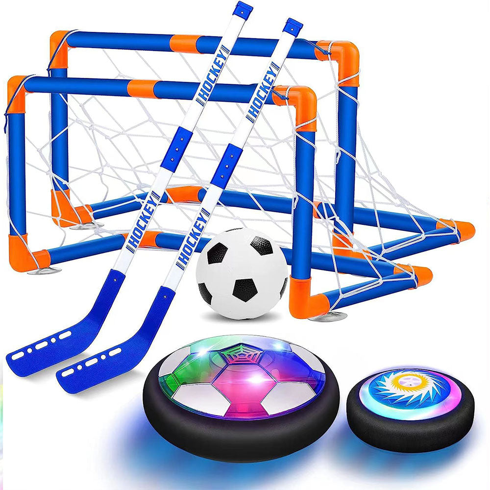 2-in-1 Hover Hockey Soccer Ball Set LED Lighting Floating Air Football Toys for Kids