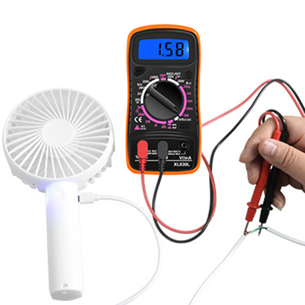 2 PCS Digital Multimeter DC AC Voltmeter Voltmeter and Ohm Volt Amp Meter with PTC protection