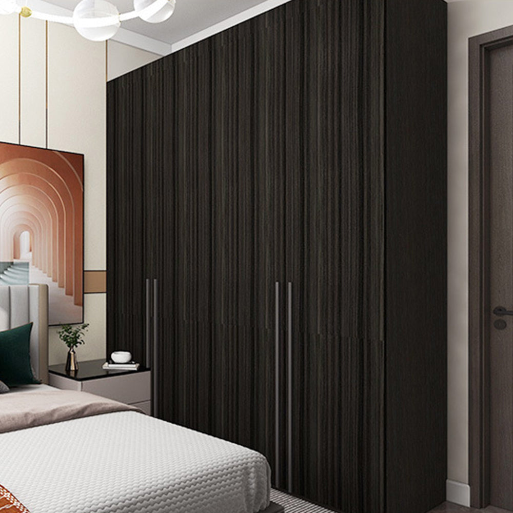 Wood Grain Wallpaper Self Adhesive Decor Wall Paper for Cabinet Drawer Shelf Liner Easy to Clean -Black