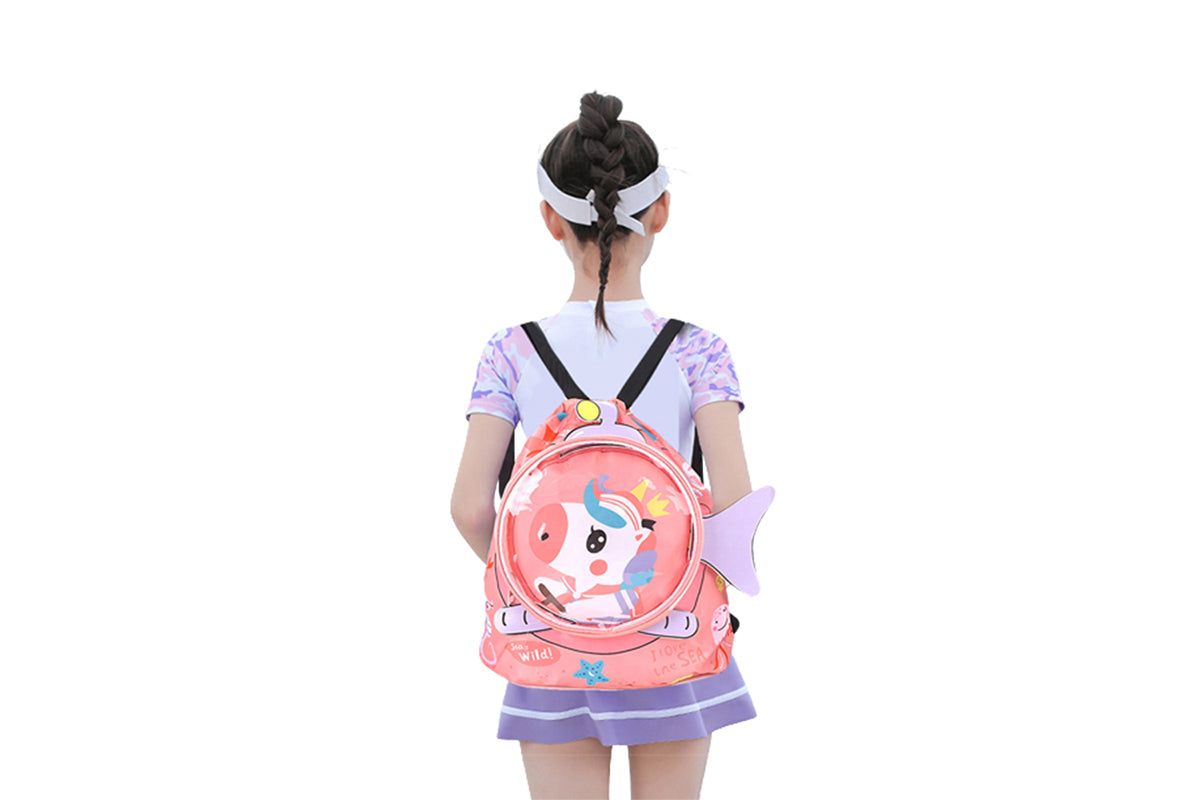 Drawstring Backpack Sports Gym Sack pack Water Resistant String Bag-Pink