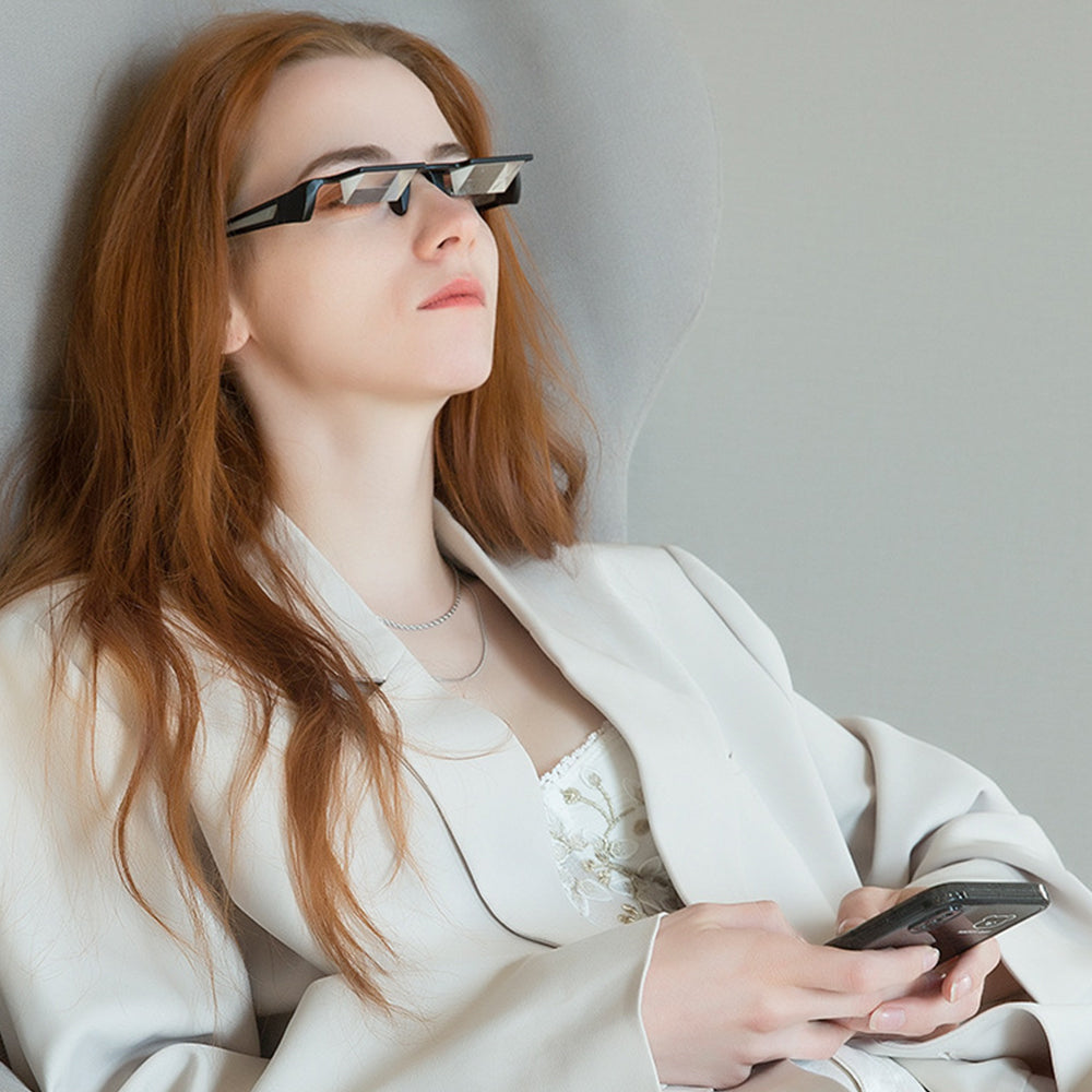 Horizontal Reading Glasses Lazy Prism Spectacles for Lying Down Reading