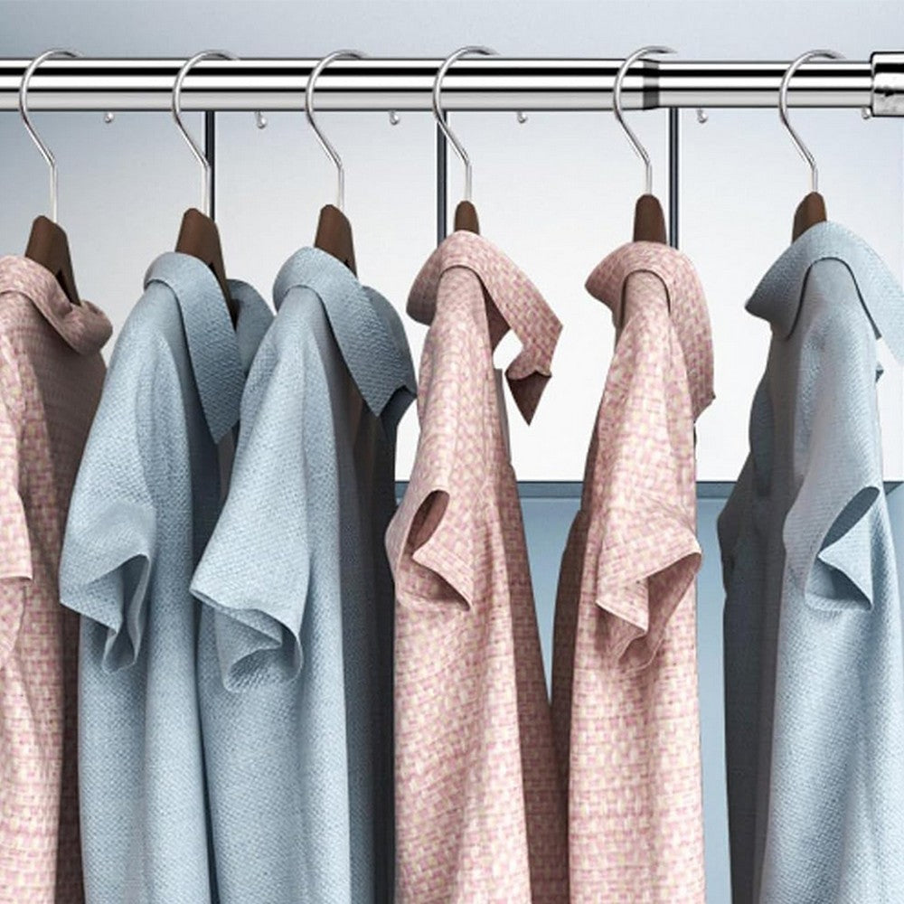 Adjustable Telescopic Curtain Rail Rod Tension Extendable Hanging Pole for Bathroom Wall Closet