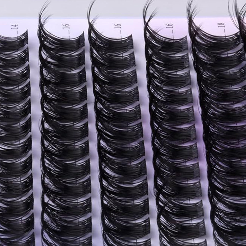 144 Pcs Wispy Cluster Eyelash Extensions 10-18mm DIY Lash Clusters