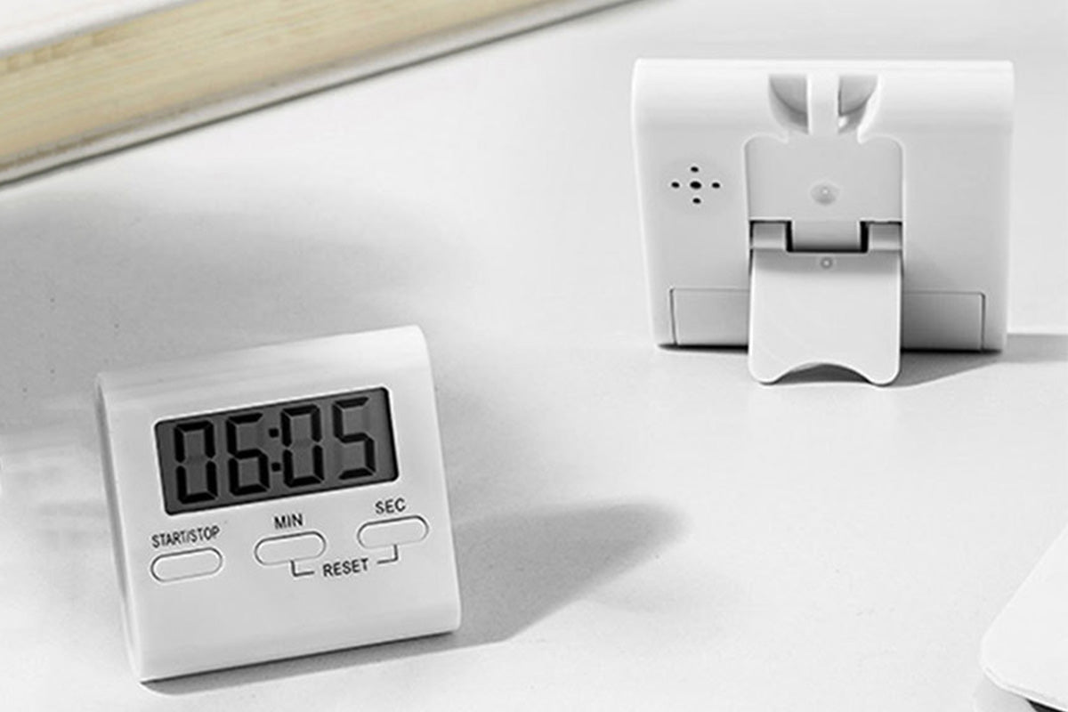 Digital Kitchen Timer with Loud Alarm and LCD Display for Cooking Study and Daily Use