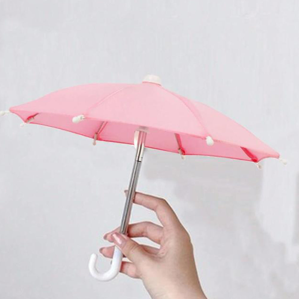 Phone Umbrella Suction Cup Stand Outdoor Phone Shade Cover Pink