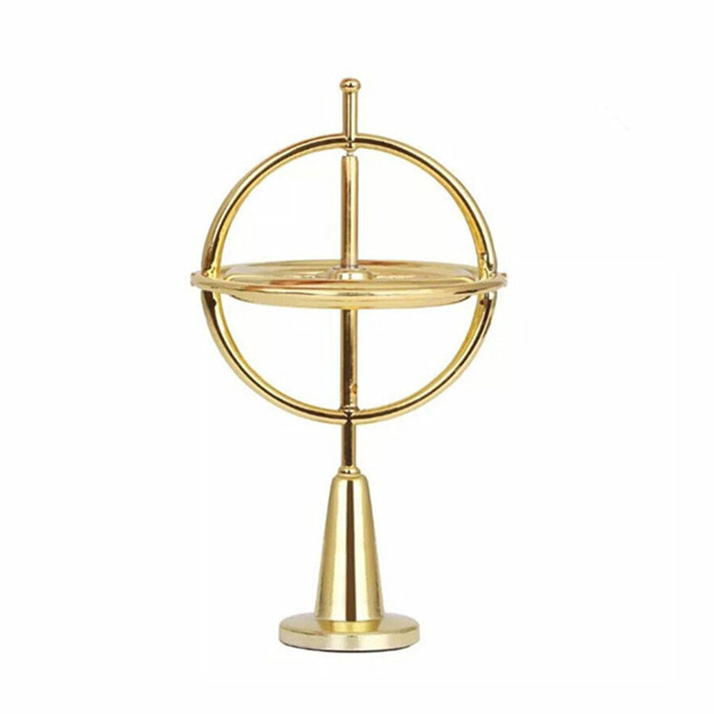 Metal Gyroscope Educational Fingertip Gyro Toy Speed Balance Spinning Top Gyroscope Gold