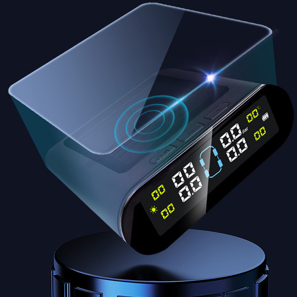 Solar Powered Wireless Tire Pressure Monitoring System TPMS for Car Display