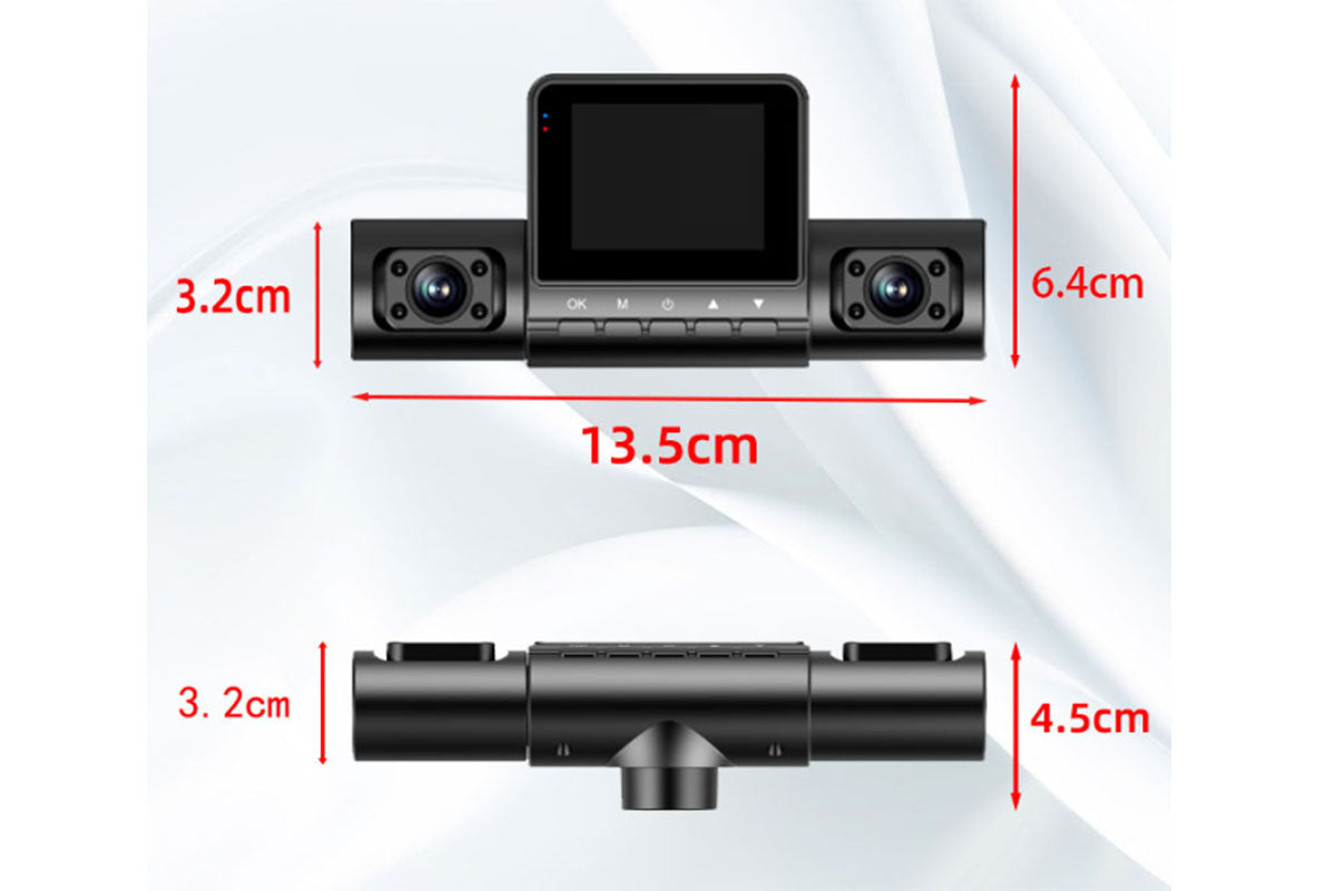 4-Channel 1080P HD Dash Cam Front and Rear Inside Left Right Car Dash Camera with 64GB Card