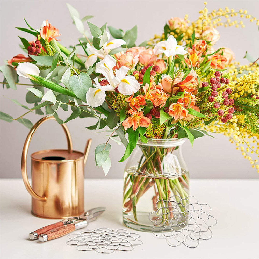Set of 3Pcs Stainless Steel Easy Arranger Flower Holders