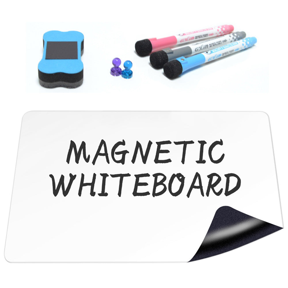 Fridge Whiteboard Set Dry Erase Board with Pen Marker Eraser for Kitchen Home Memo Reminder