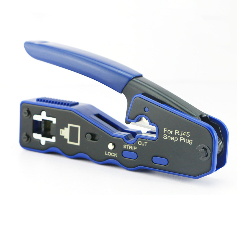RJ45 Crimp Tool Pass Thru Ethernet Crimper for Cat5e Cat6 Cat6a 8P