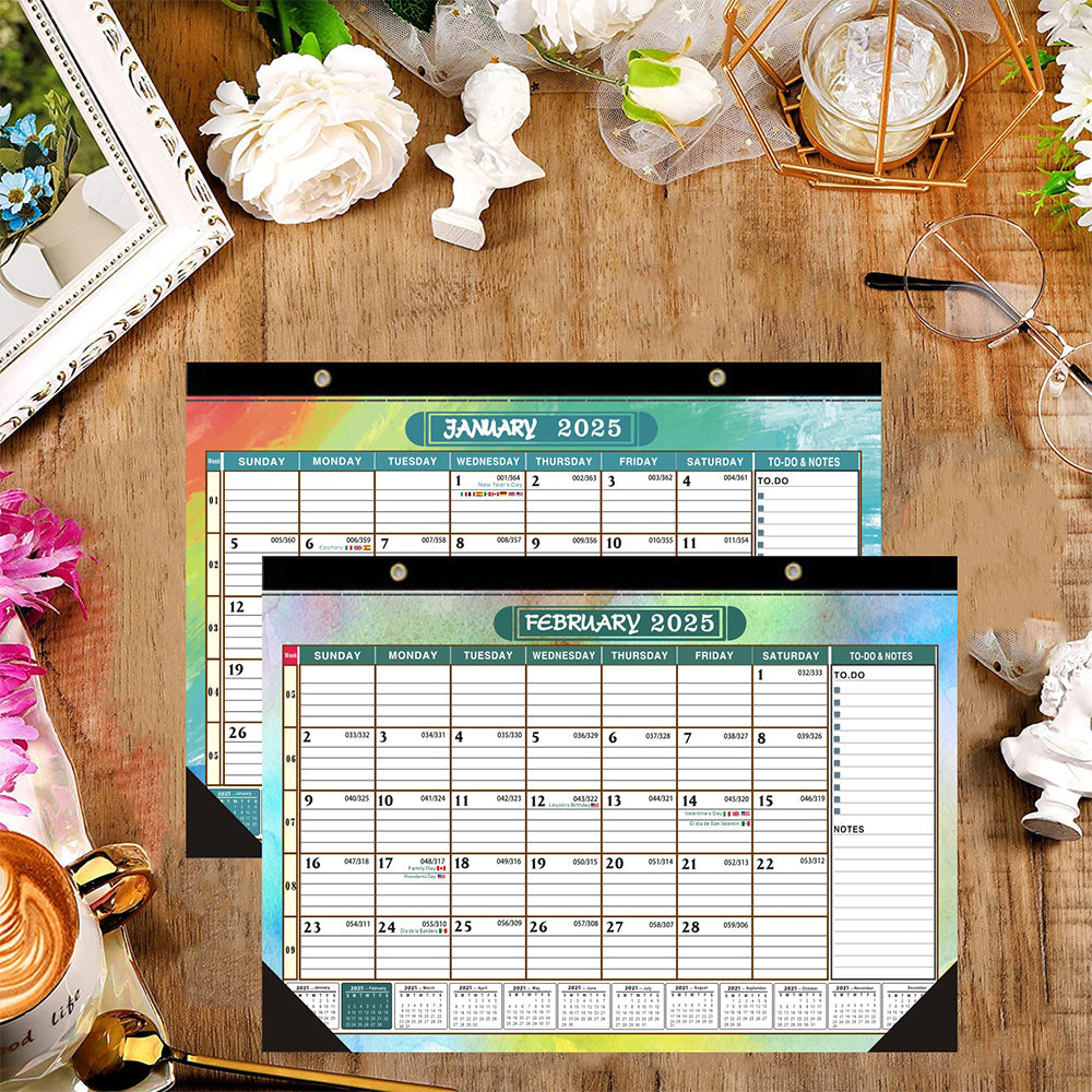 2024-2025 Wall Calendar 18 Months Hanging Planner Poster Style 1