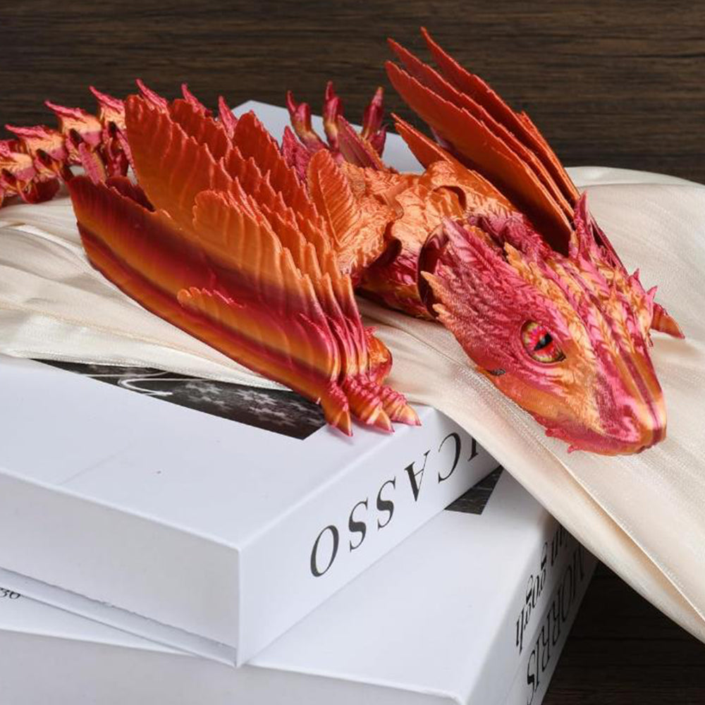 3D Printed Wyvern Dragon Flexible Articulated Dragon Toy Desktop Decor Style 1