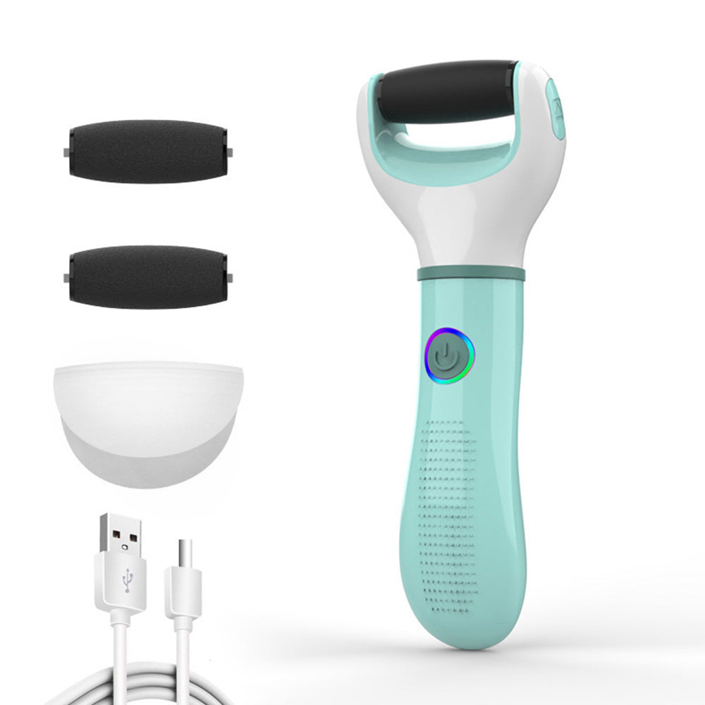 Electric Pedicure Set Foot File Hard Dead Skin Callus Remover Foot Grinder Light Green
