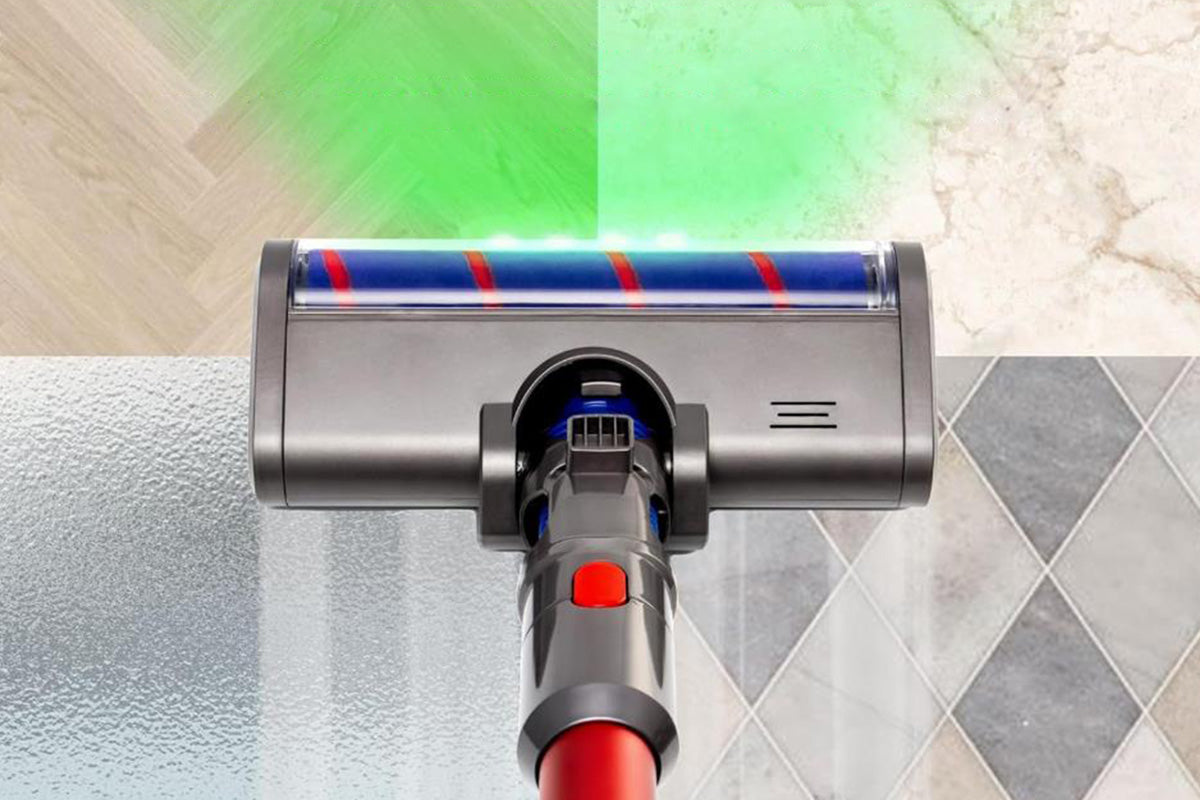Vacuum Soft Roller Brush Head for Dyson V7 V15 Hardwood Floor Cleaner with LED Light