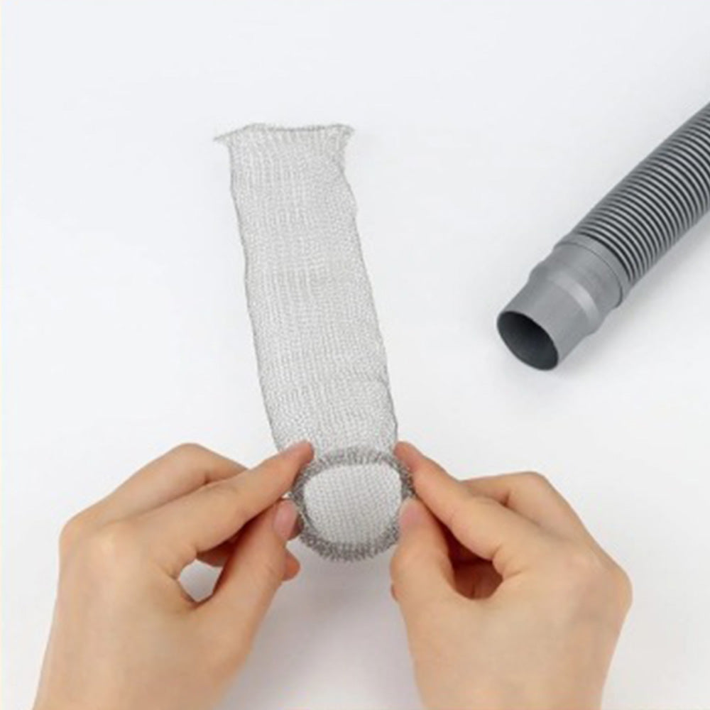 24 Pieces Drain Filter for Washing Machine Stainless Steel Hair Snare Traps with 24 Pcs Cable Ties