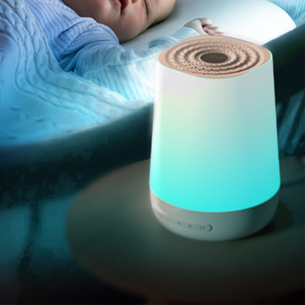 App Control White Noise Sound Machine with Adjustable Night Light 34 Sounds Sleeping Trainer Alarm Clock