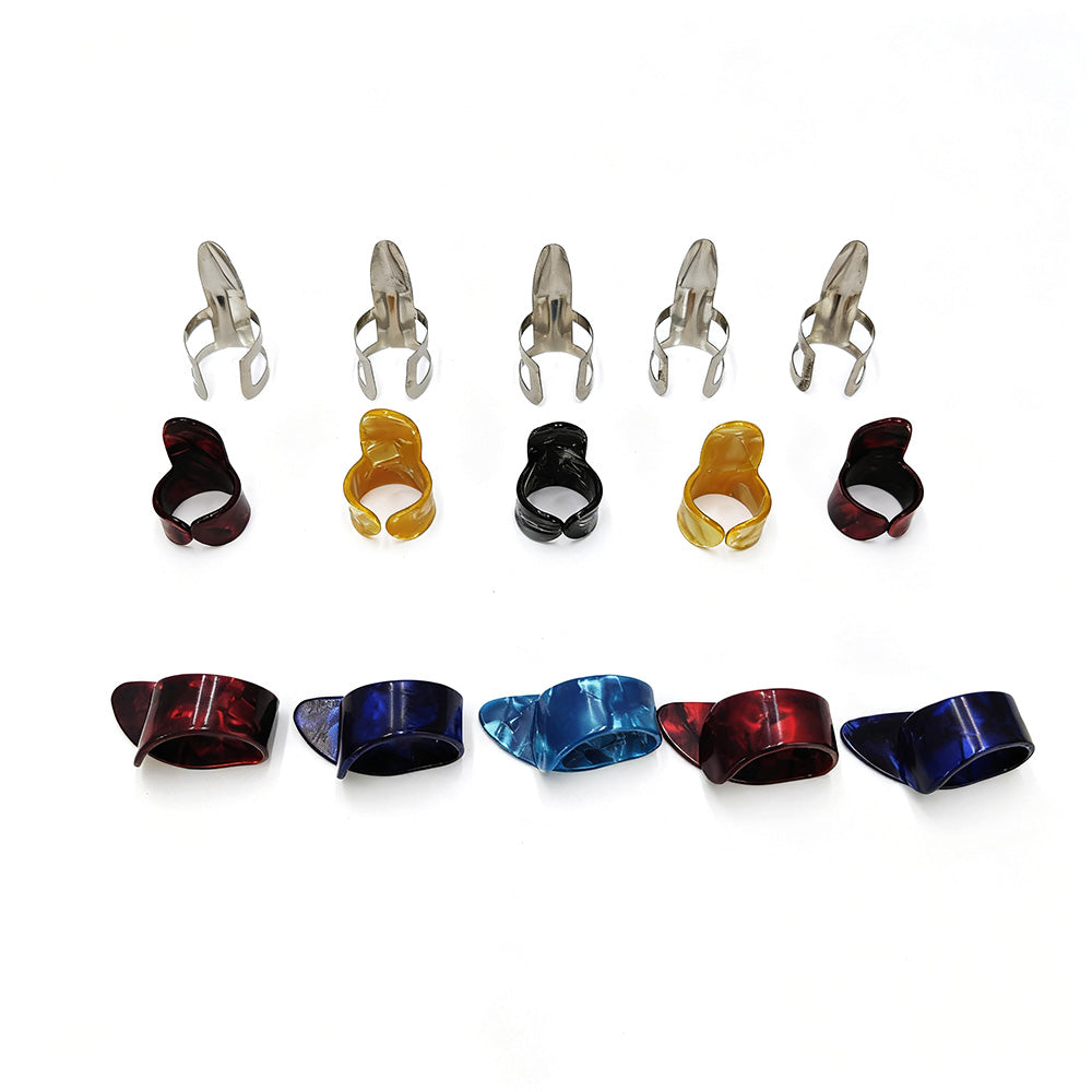 15PCS Finger Pick Set for Guitar ¨C Includes 15-Grid Storage Case Box