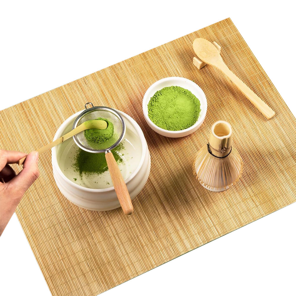 Matcha Whisk Set �Starter Kit with Sifter Bamboo Scoop & Whisk
