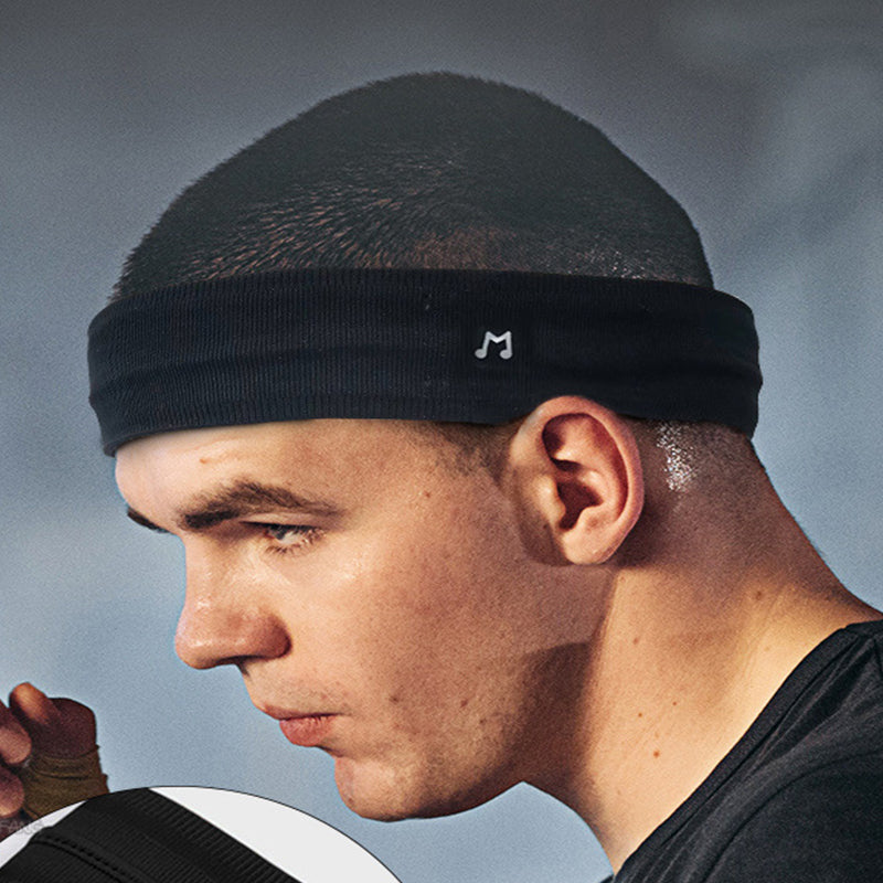 Sleep Headphones Eye Mask Stretchy 5.0 Bluetooth Wireless Sleep Headphones Headset Sports Music Headband -Black