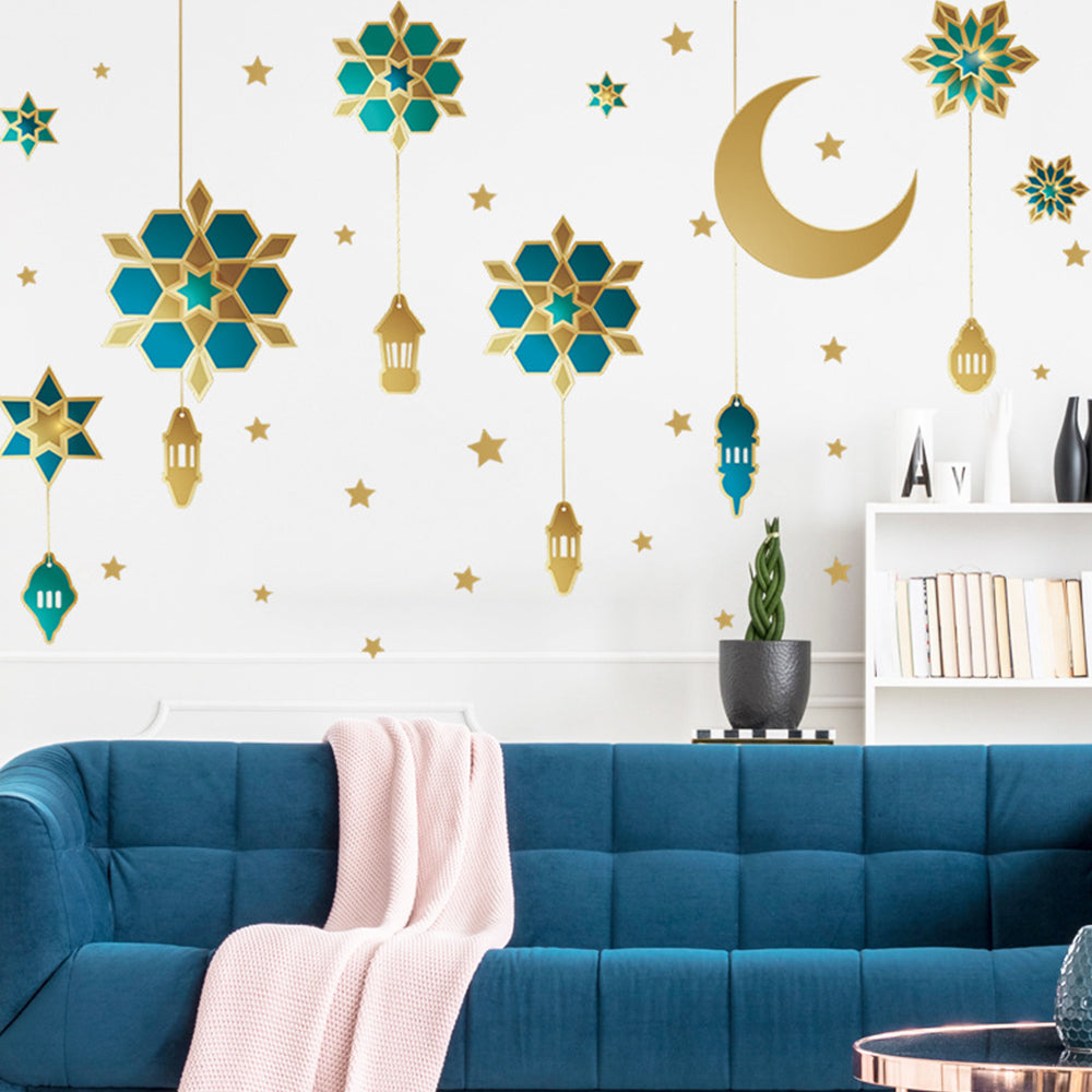 Wall Sticker Moon Chandelier Star Bedroom Wall Decoration Wall Sticker Art DIY Home Decor Wall Stickers Mural