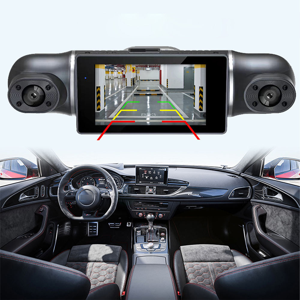4 Channel Dash Cam 1080P Front and Rear Inside Left Right Dash Camera with Night Vision