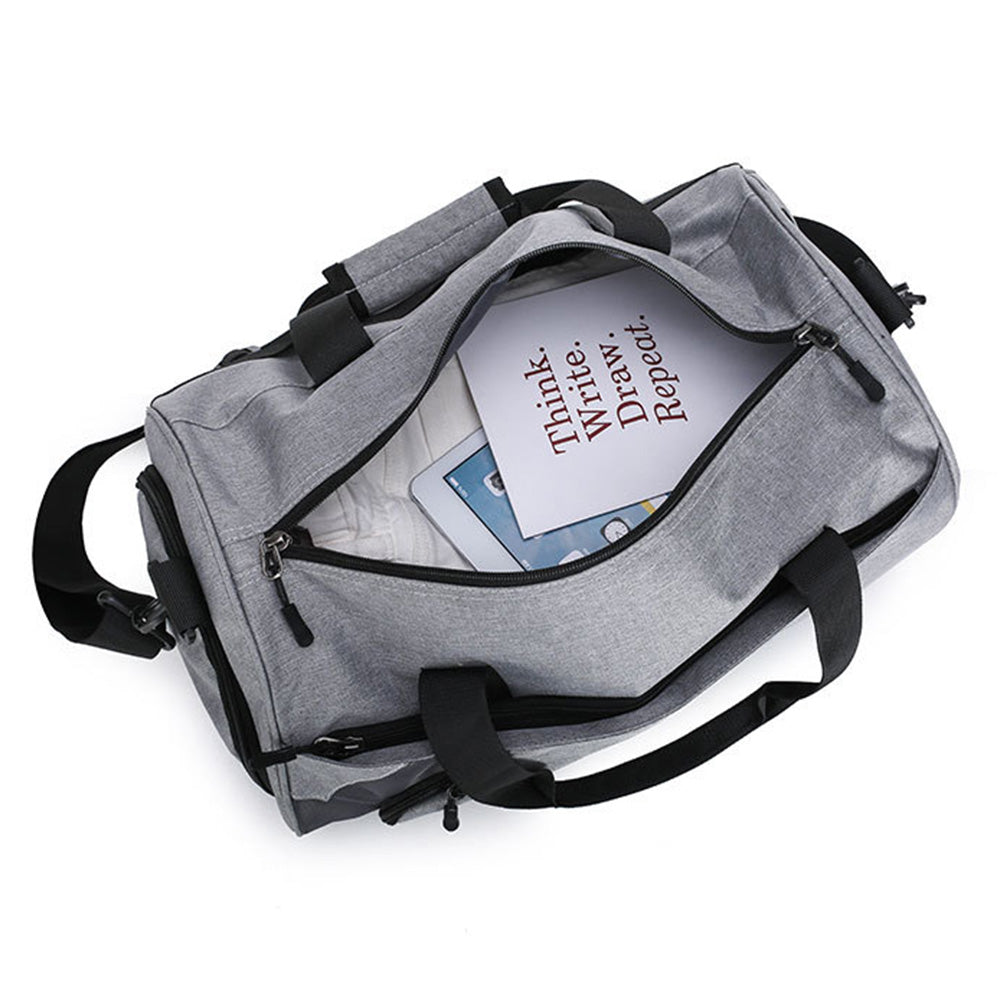 30L Travel Duffel Bag Water-Resistant Gym Bag with Shoes Compartment
