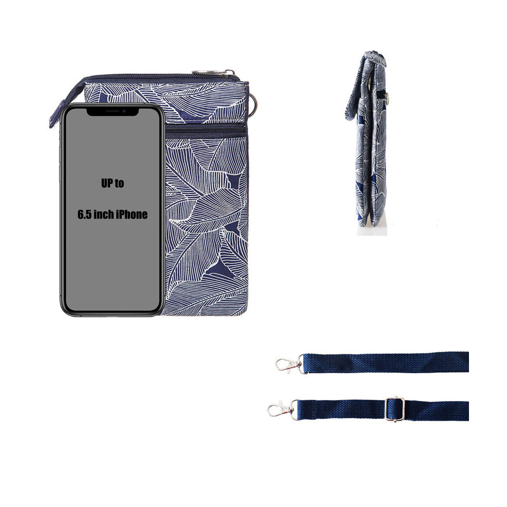 Small Cross-body Cell Phone Case Shoulder Bag Purse Pouch Handbag for Women Girls Blue