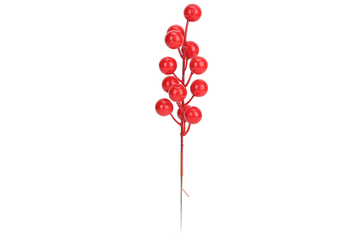 32PCS Christmas Berries Stems Artificial Red Berry Stems for Christmas Tree Ornaments Crafts Holiday and Home Decor
