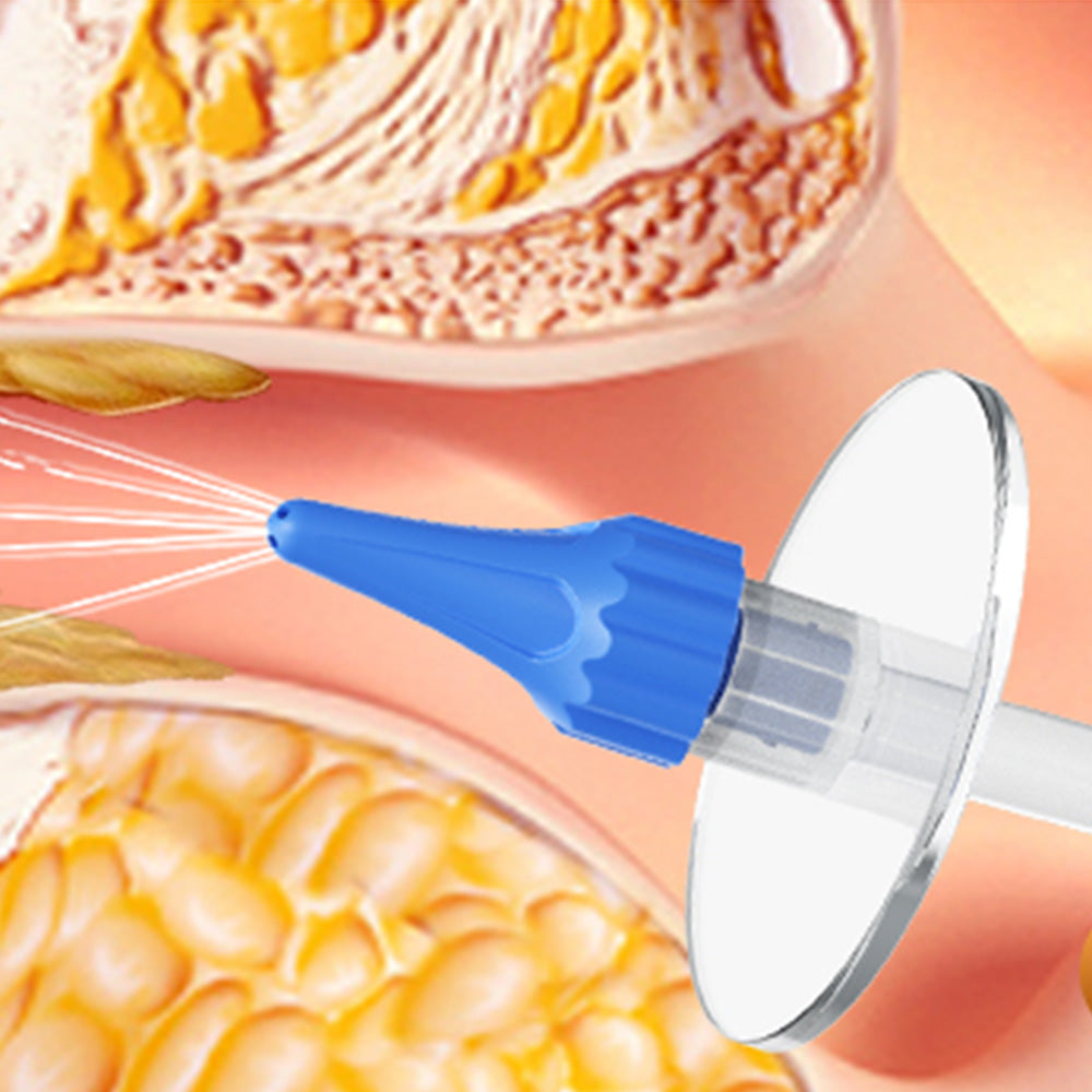 Manual Ear Irrigation Flushing Cleaner Kit Ear Wax Removal Tools Blue